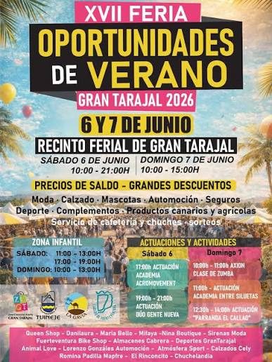 Cartel de la Feria de Oportunidades de Verano en Gran Tarajal